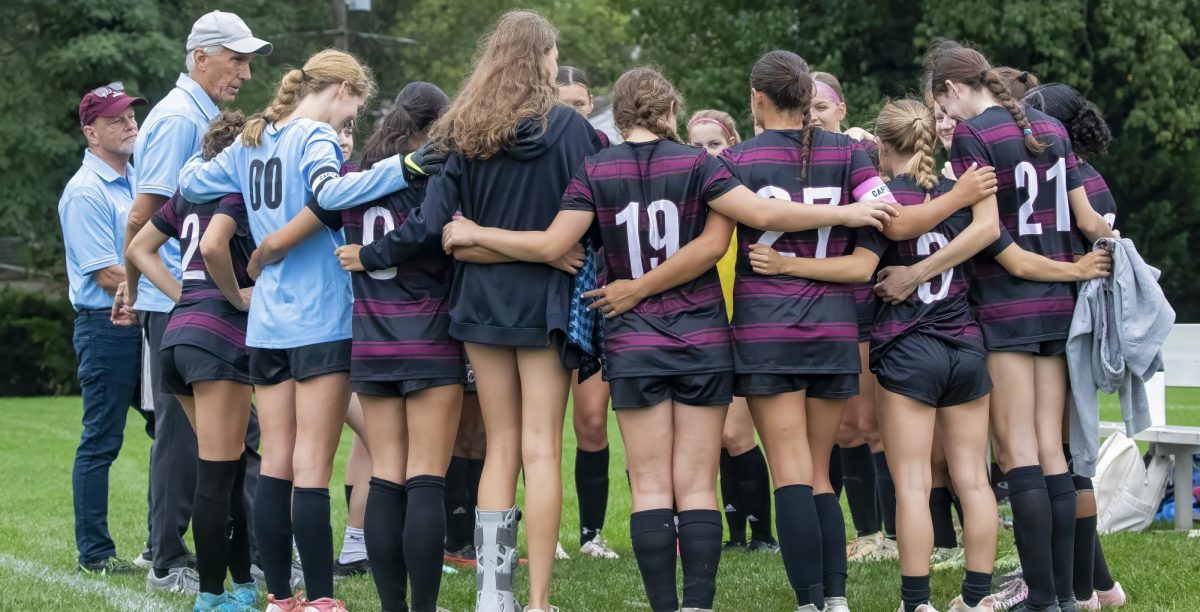 The LCDS girls soccer team huddles together following a game during the 24-25 season. (File Photo)