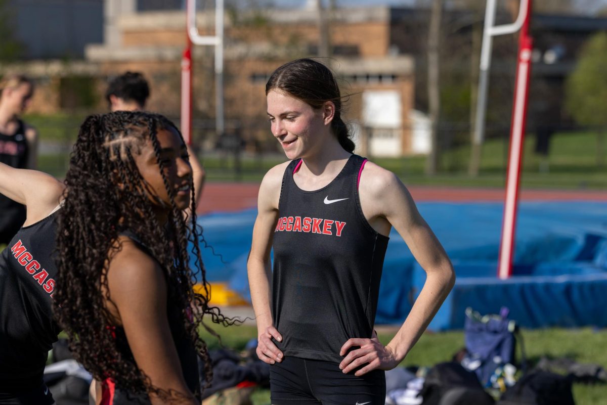 Vivian S. during a track and field event. (Photo by Matt Flaim)